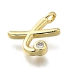 Brass Micro Pave Cubic Zirconia Pendants KK-B132-12G-X-2