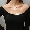 304 Stainless Steel Round Beaded Pendant Necklaces for Women QC8128-1-3