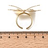 Brass Cuff Open Rings for Women RJEW-F215-02G-4