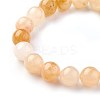 Natural Topaz Jade Beads Stretch Bracelets BJEW-F380-01-C07-2