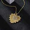 Brass Micro Pave Clear Cubic Zirconia Heart Pendant Necklaces for Women LS-NJEW-S438-07C-G-2
