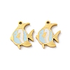304 Stainless Steel Enamel Charms STAS-U060-02G-03-1
