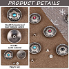 12 Sets 3 Colors Alloy Decorative Rivets BUTT-CP0001-07B-5