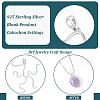 1Pc 925 Sterling Silver Blank Pendant Cabochon Settings STER-BC0002-44P-4