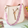Round ABS Plastic Imitation Pearl Bead Bag Extender Chains HJEW-TAC0085-8