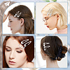 CRASPIRE 36Pcs 6 Style Iron Snap Hair Clips PHAR-CP0001-08-6