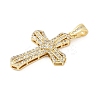 Brass Micro Pave Cubic Zirconia Pendants KK-U058-14G-2