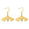 Halloween Theme 304 Stainless Steel Dangle Earrings for Women EJEW-F338-05G-1