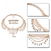 Alloy Curb Chain Leaf Charm Tassel Multi-Layered Waist Belly Chains FS-WGB4872-01-4
