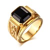 Alloy Rhinestone Finger Rings for Men FS-WG512DB-02-5