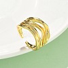 Brass Adjustable Cuff Rings RJEW-V009-05G-1