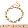 304 Stainless Steel Cable Chain Bracelets for Women BJEW-Z134-01G-3
