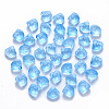 Transparent Spray Painted Glass Beads GLAA-T016-04D-1
