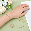 2Pcs Evil Eye Alloy Enamel Charm Bracelets BJEW-ME00006-3