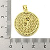 Rack Plating Brass Micro Pave Clear Cubic Zirconia Pendants KK-B091-47G-3