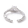 Cubic Zirconia Open Cuff Ring LS-RJEW-D119-10P-3
