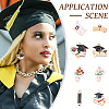32Pcs 8 Styles Graduation Season Alloy Enamel Pendants ENAM-YW0005-72-6