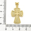 Rack Plating Brass Micro Pave Clear Cubic Zirconia Pendants KK-Z067-03G-01-3