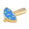 Autumn Theme Brass Enamel Pendants KK-P197-18B-G-2