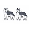 Rack Plating Alloy Enamel Dog Pendants X-PALLOY-T075-157A-1