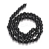 Black Stone Beads Strands X-G-I087-6mm-3
