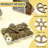 80Pcs 8 Styles Tibetan Style Alloy Steampunk Pendants FIND-YW0006-81-4