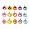 15 Pcs Acrylic Glass Seed Beaded Pendants PALLOY-MZ00294-1