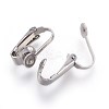 Tarnish Resistant 304 Stainless Steel Clip-on Earrings Components STAS-F188-31P-2