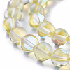 Synthetic Moonstone Beads Strands G-F143-6mm-13-3