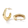 Brass Half Hoop Earrings X-EJEW-A056-05G-2