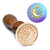Brass Wax Seal Stamp with Handle AJEW-WH0184-1019-5