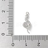 Brass Micro Pave Clear Cubic Zirconia Pendants KK-S505-03P-01-3