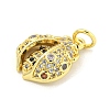 Ladybug Rack Plating Brass Micro Pave Cubic Zirconia Pendants KK-Z053-03G-3