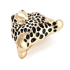 Leopard Black Enamel Pins JEWB-P042-02G-2