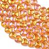 Electroplated Transparent Glass Beads Strand EGLA-A045-01-AB01-3