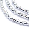 Electroplate Non-magnetic Synthetic Hematite Beads Strands G-L487-A-10-2