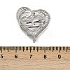 Heart 304 Stainless Steel Enamel Finger Rings for Women RJEW-G355-09P-02-5