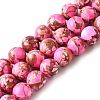 Dyed Natural Magnesite Beads Strands G-L617-D01-8mm-06-2