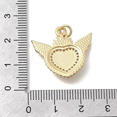 Brass Micro Pave Cubic Zirconia Pendants KK-D431-034E-G-1