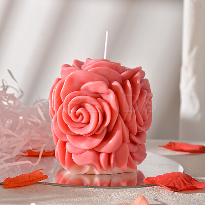 Valentine's Day 3D Rose Pillar DIY Candle Silicone Molds LS-DIY-K064-03A-1