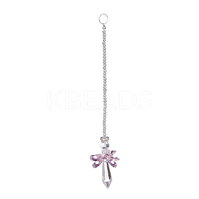 Crystal Fairy Beaded Wall Hanging Decoration Pendant Decoration LS-HJEW-G019-02C-1