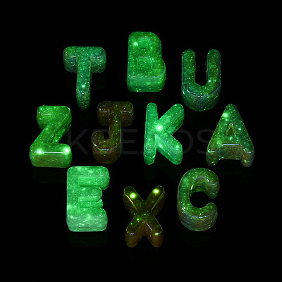 Luminous & UV Plating Opaque Acrylic European Beads PACR-T017-11M-1