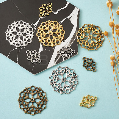 Tibetan Style Filigree Joiners Links TIBE-TA0001-25-FF-1