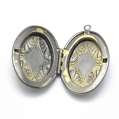 Brass Locket Pendants LS-KK-F717-08AB-NR-1