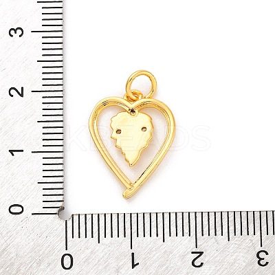 Brass Micro Pave Cubic Zirconia Pendants KK-U033-03G-01-1