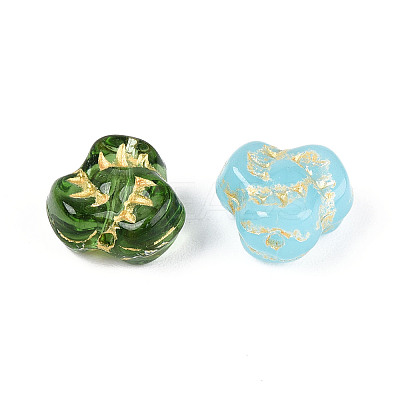 Twist Glass Beads GLAA-T025-37M-1