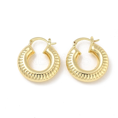 Brass Hoop Earrings for Women KK-CBAD851-40G-1