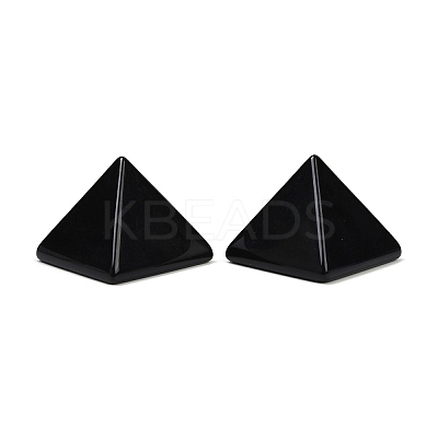 Natural Obsidian Orgonite Pyramid Display Decorations G-C186-07K-1
