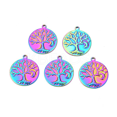 Ion Plating(IP) 201 Stainless Steel Pendants STAS-T063-186M-1