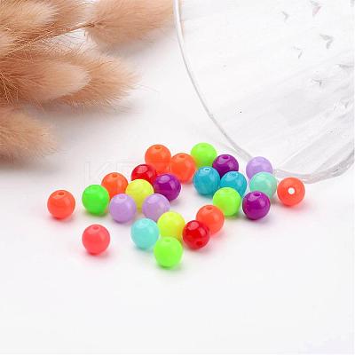Fluorescent Acrylic Beads MACR-R517-8mm-M-1